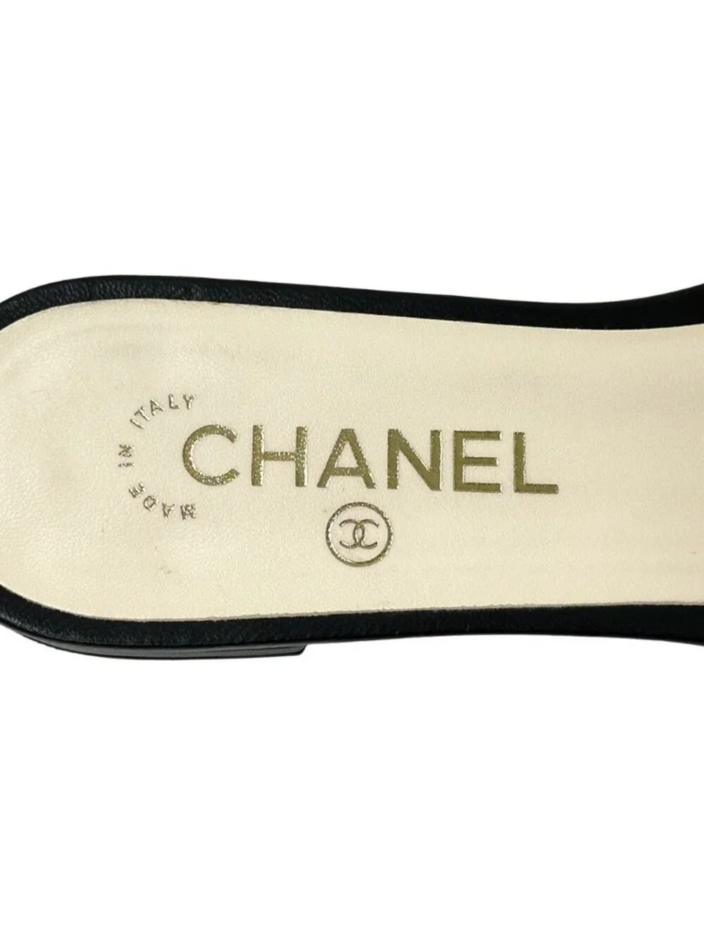 Chanel Sandals CC Logo Beads White Black 38 Summer - Picture 8 of 14